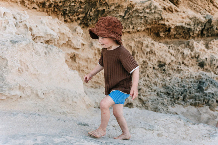 Ribbed Bike Short | Ocean