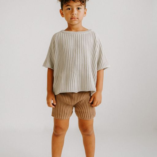 Essential Knit Tee | Powder Blue