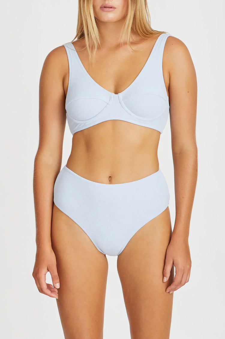 Cool Blue Towelling Bra Cup