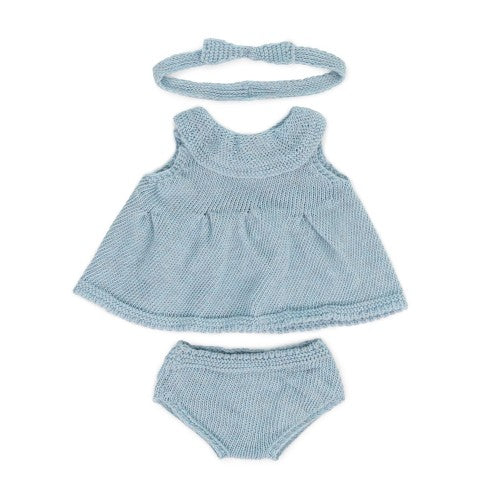 Miniland Eco Knitted Dress & Headband | 38cm