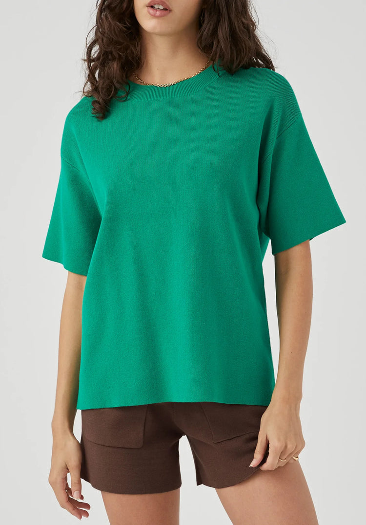 Harper Organic Knit T-Shirt | Emerald