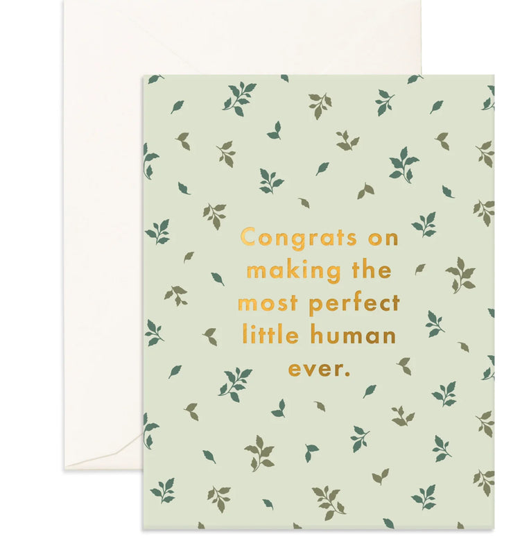Perfect Human Broderie Card