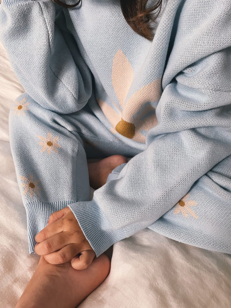 Flower Knit Track Pants