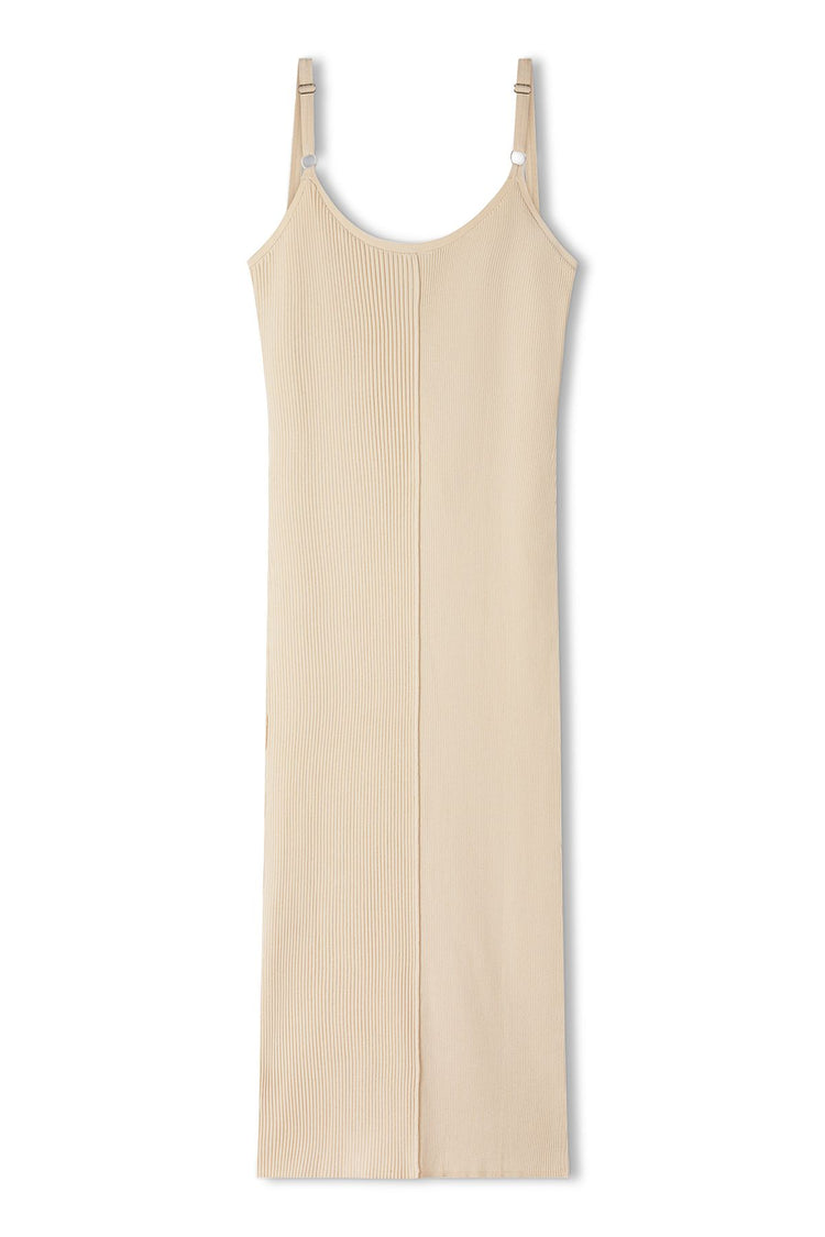 Bone Knitted Organic Cotton Blend Dress