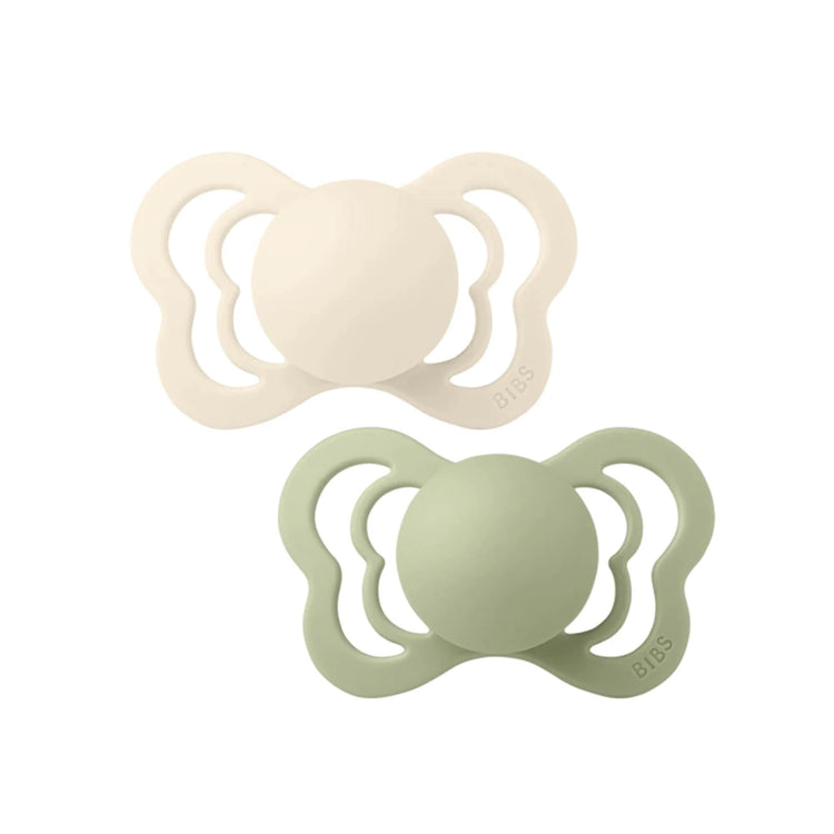 BIBS Dummies ‘Supreme’ | Latex | Ivory / Sage