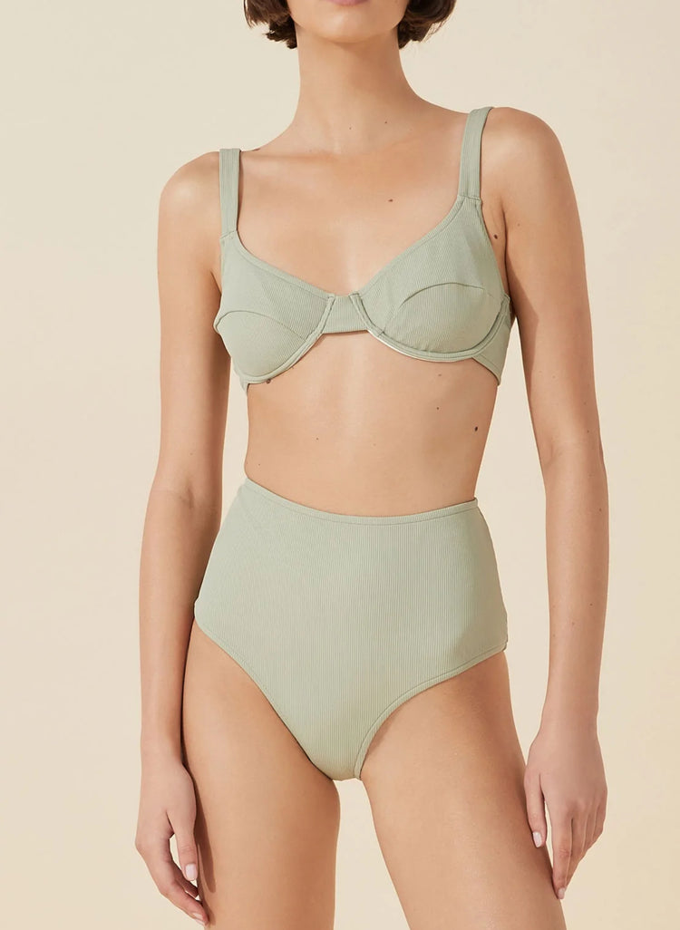 Moss Rib Waisted Brief