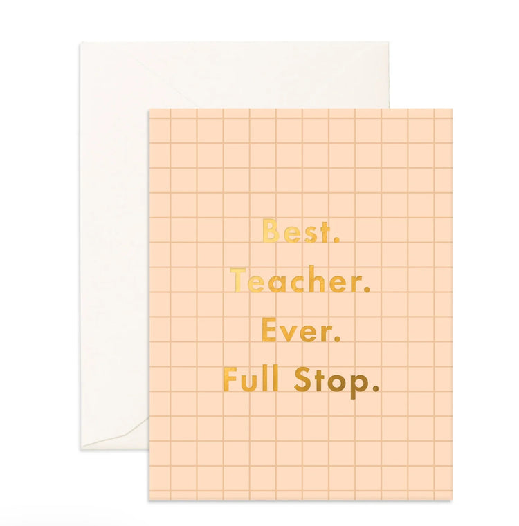 Best Teacher Full Stop | Card