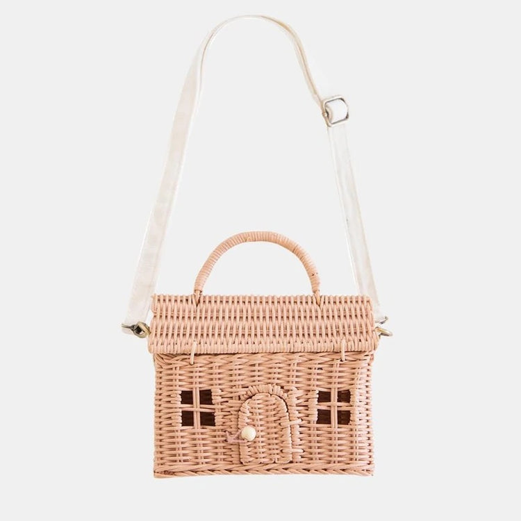 Rattan Casa Bag | Rose