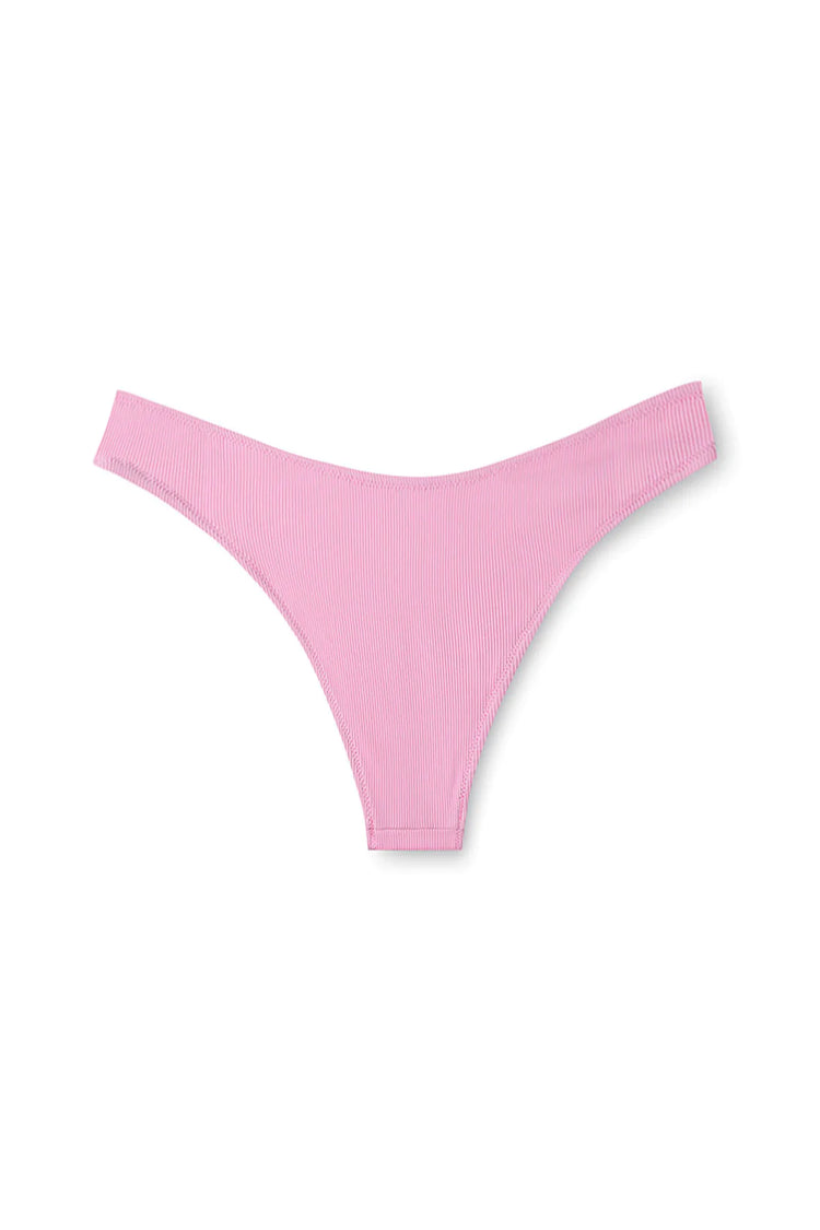 Sea Pink Ribbed Curve Brief