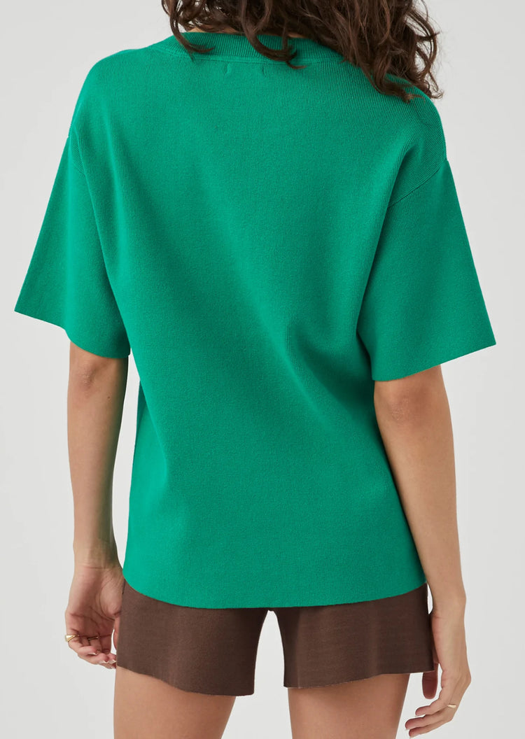 Harper Organic Knit T-Shirt | Emerald