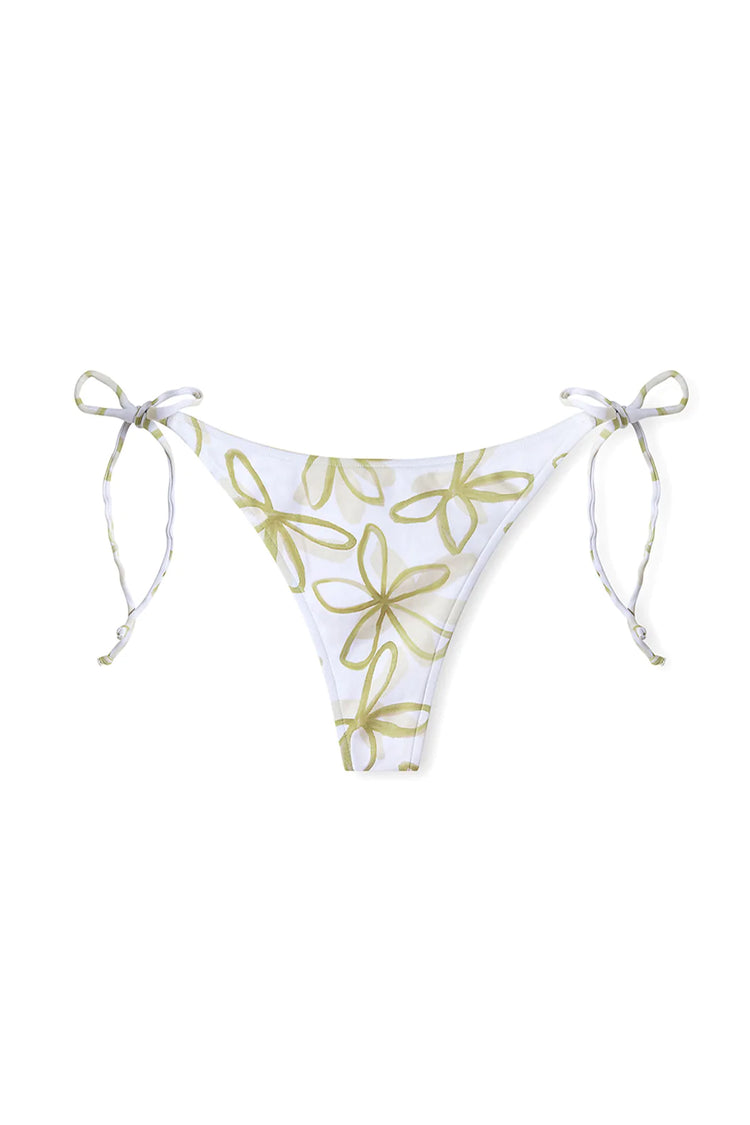 Olive Flower String Tie Brief