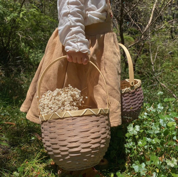 Light Grey Blossom Basket | Small