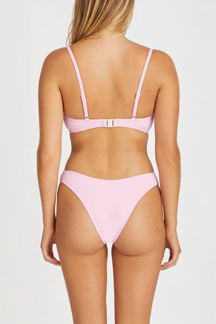 Sea Pink Ribbed Bra Cup