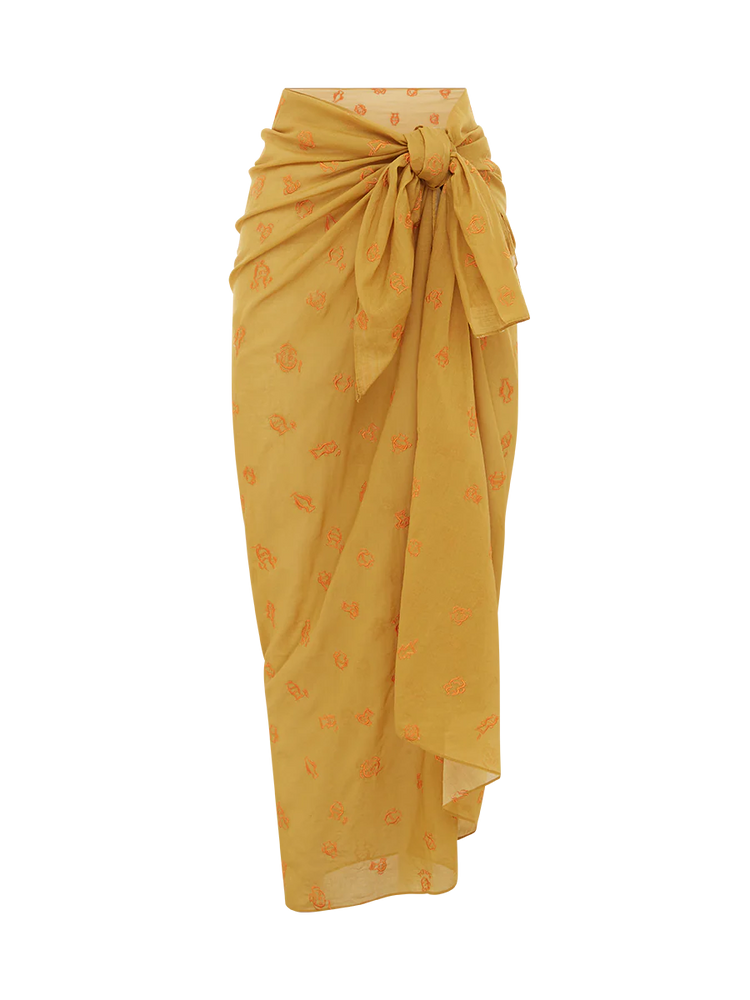Square Pareo | Embroidered Sahara