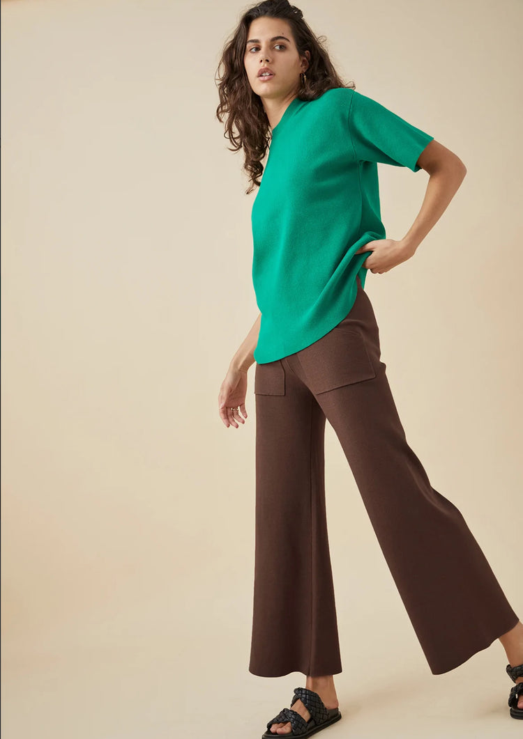 Harper Organic Knit T-Shirt | Emerald