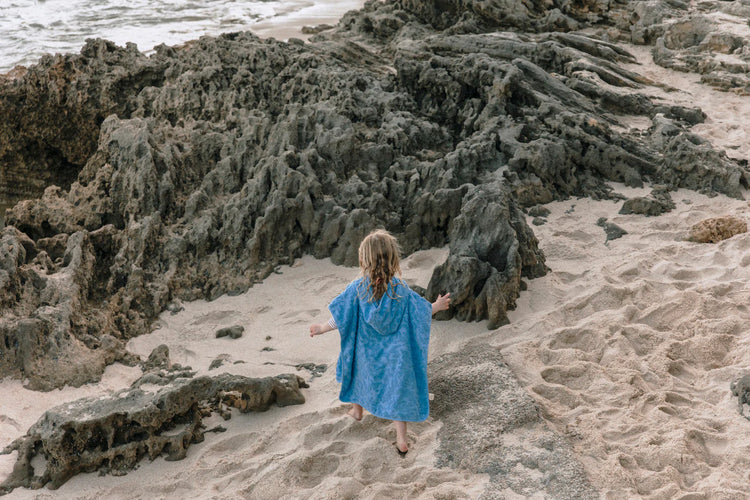 Splash Terry Kids Poncho | Ocean