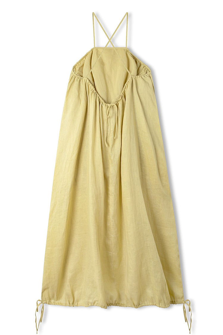 Citrus Linen Drawcord Dress