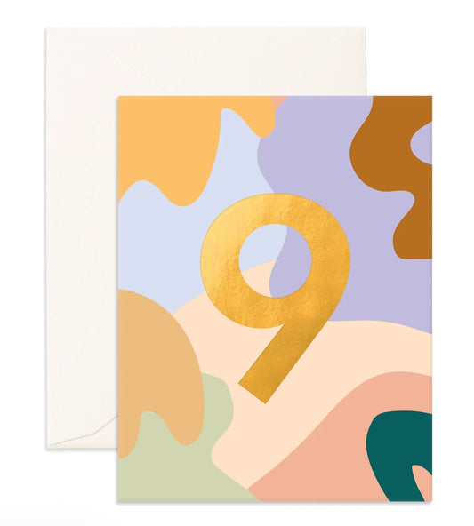No. 9 Party Greeting Card