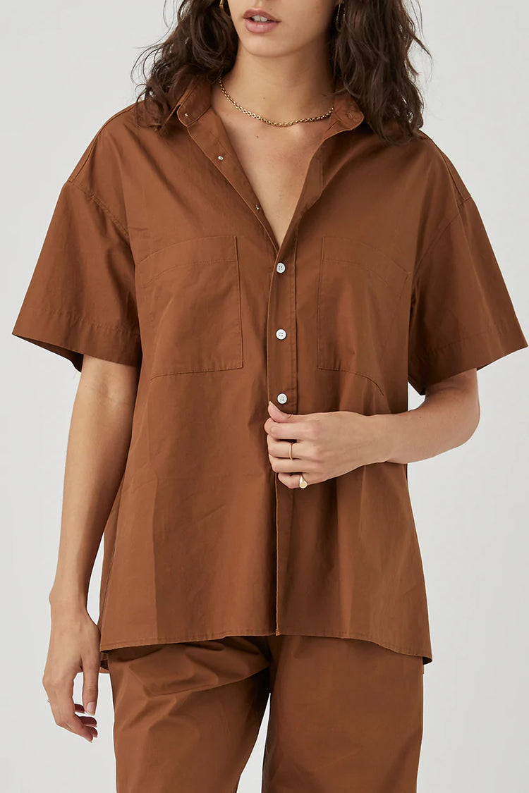 Drew Short Sleeve Shirt | Chocolate