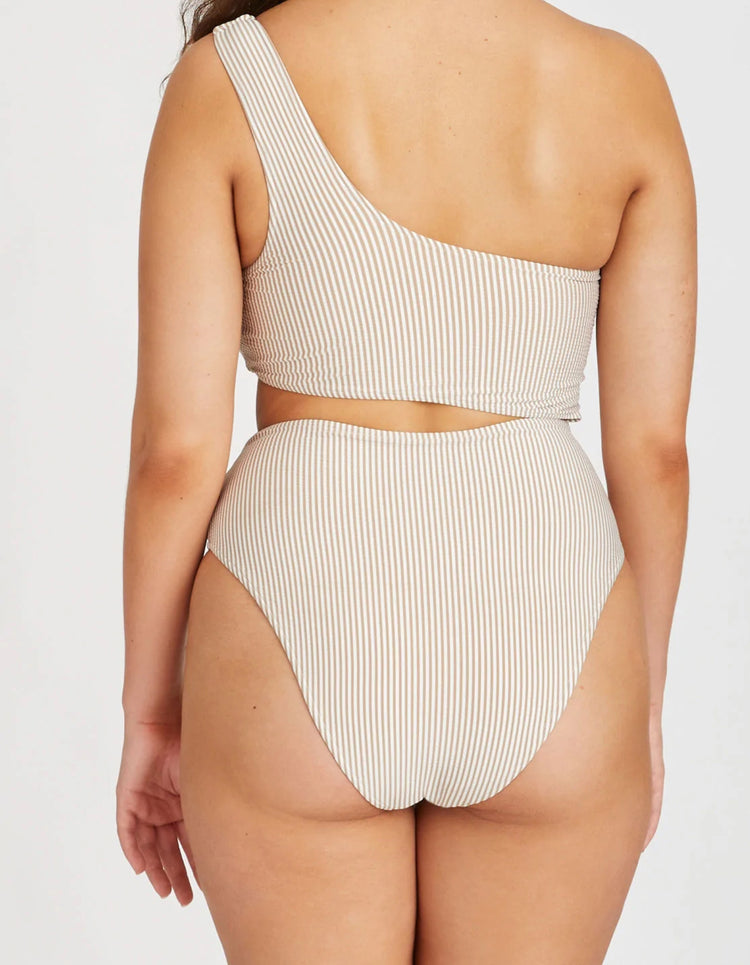 Cocoa Stripe One Piece