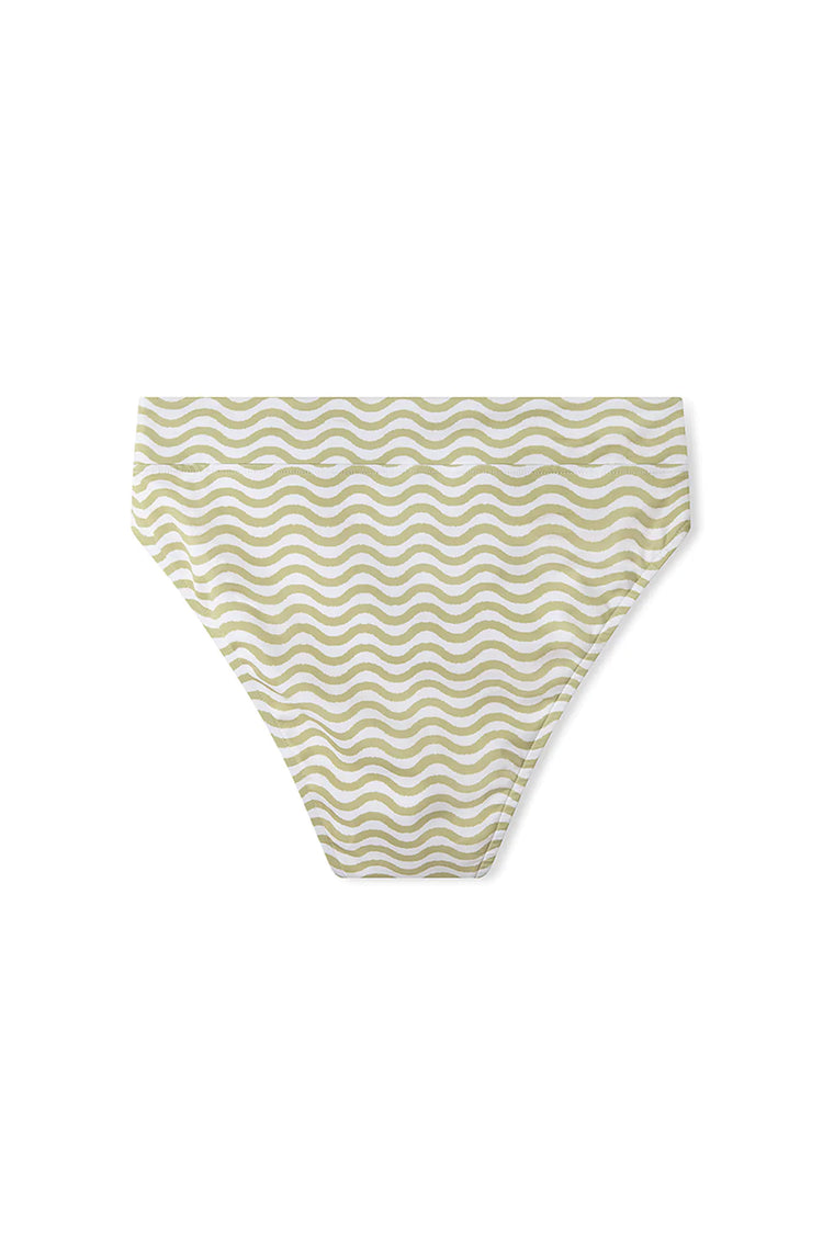 Chartreuse Wave Waisted Brief
