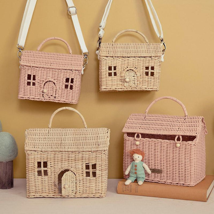 Rattan Casa Bag | Rose