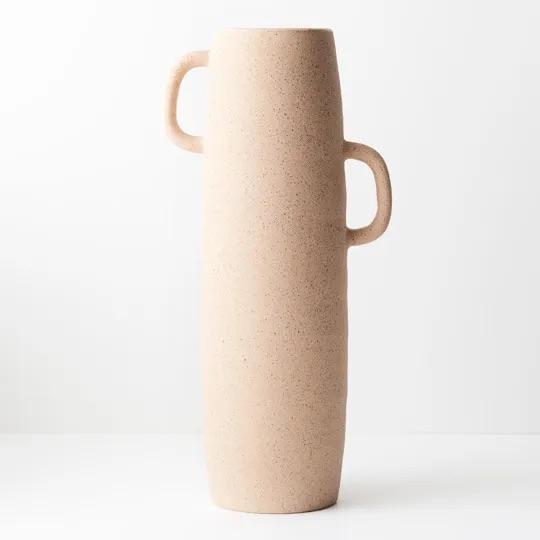 Mona Vase w/handles | Almond