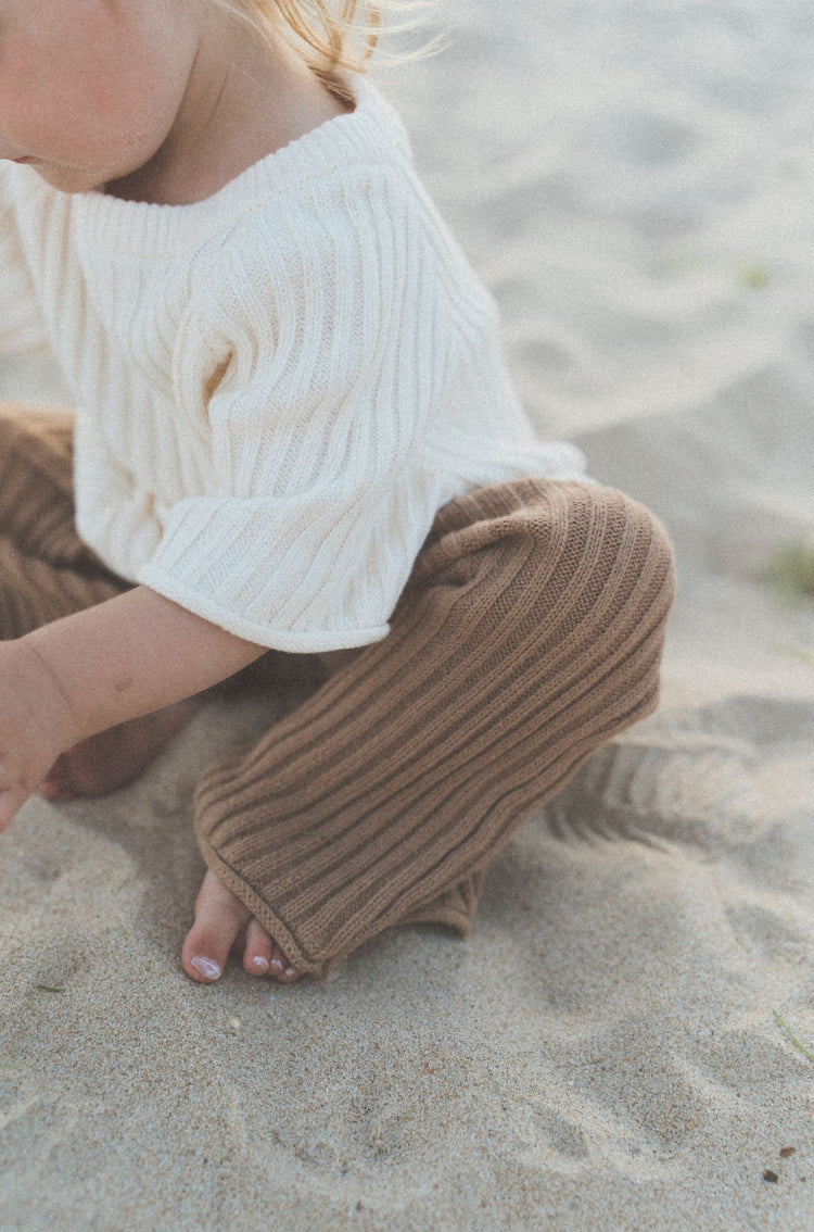 Essential Ribbed Knit Tee | Vanilla