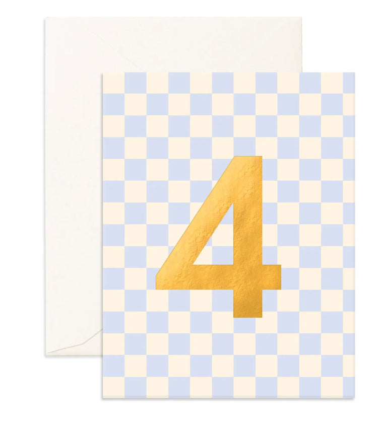 No. 4 Party Greeting Card