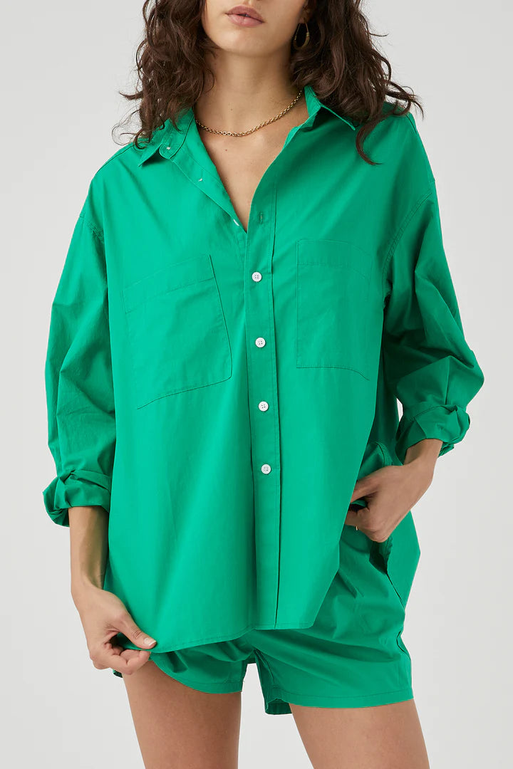 Dylan Long Sleeve Shirt | Emerald