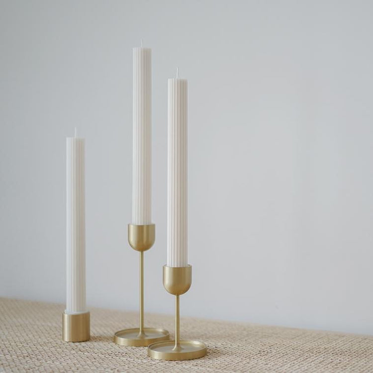 Fountain Brass Candle Holder
