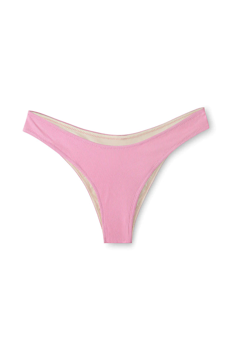 Sea Pink Ribbed Curve Brief