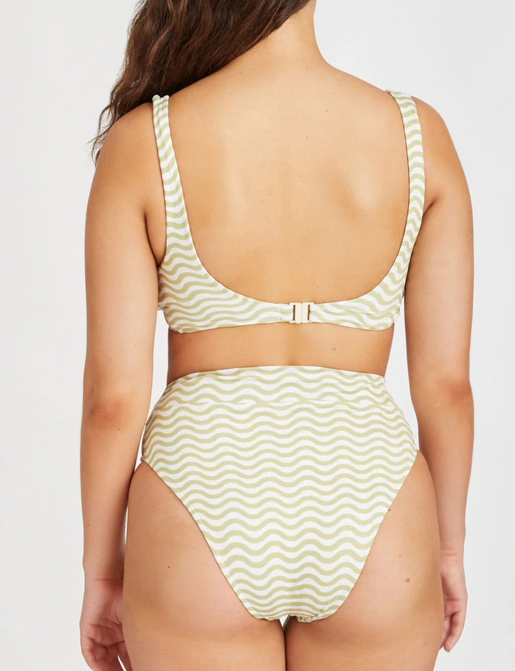 Chartreuse Wave Bra Cup