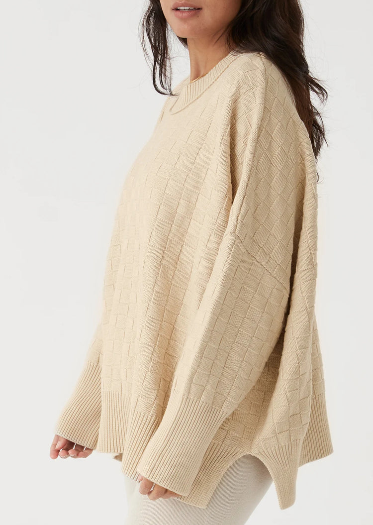 Sierra Organic Knit Sweater | Oat