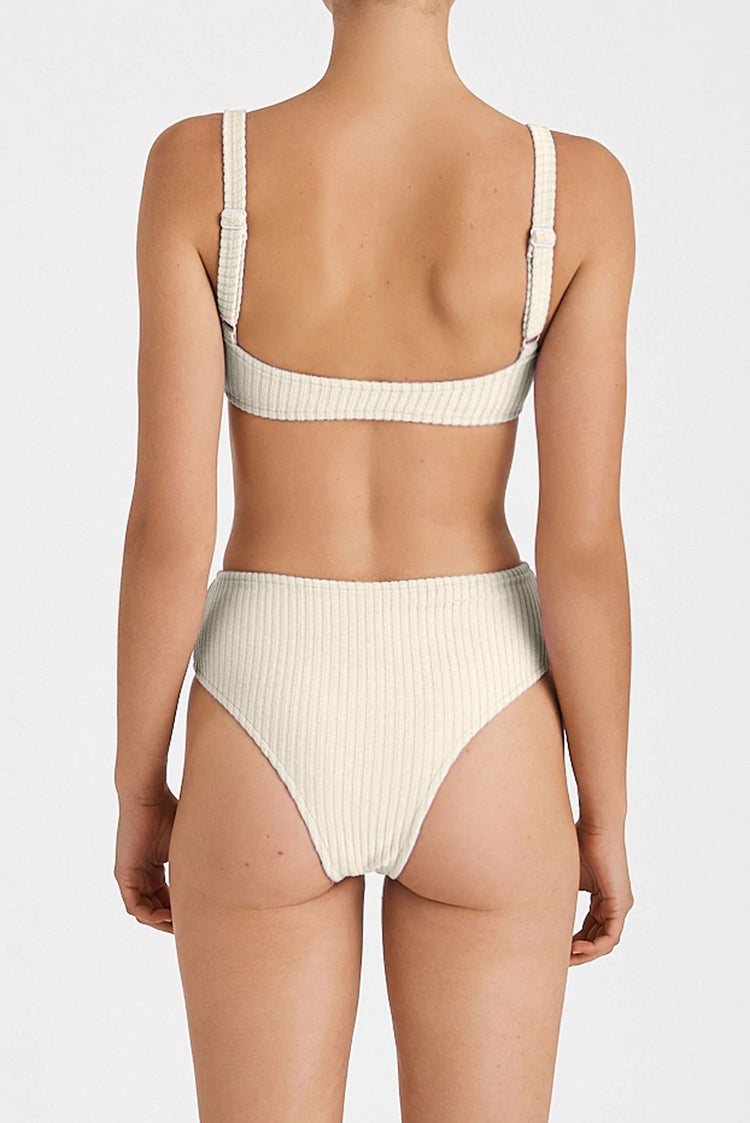 Ivory Cord Towelling Waisted Brief
