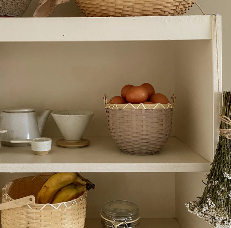 Light Grey Blossom Basket | Small