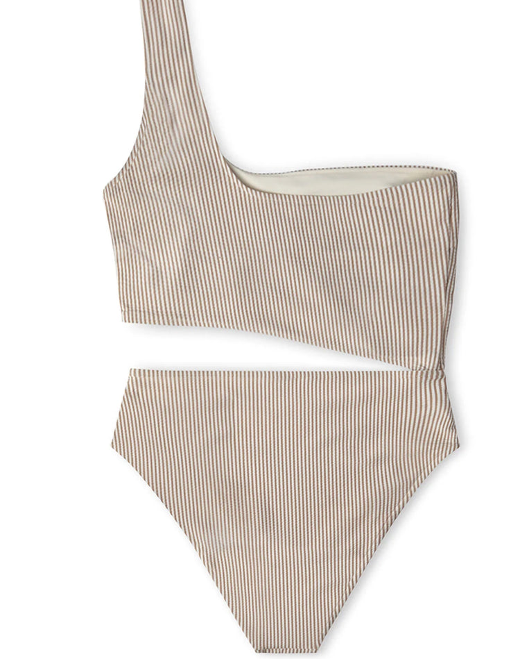 Cocoa Stripe One Piece