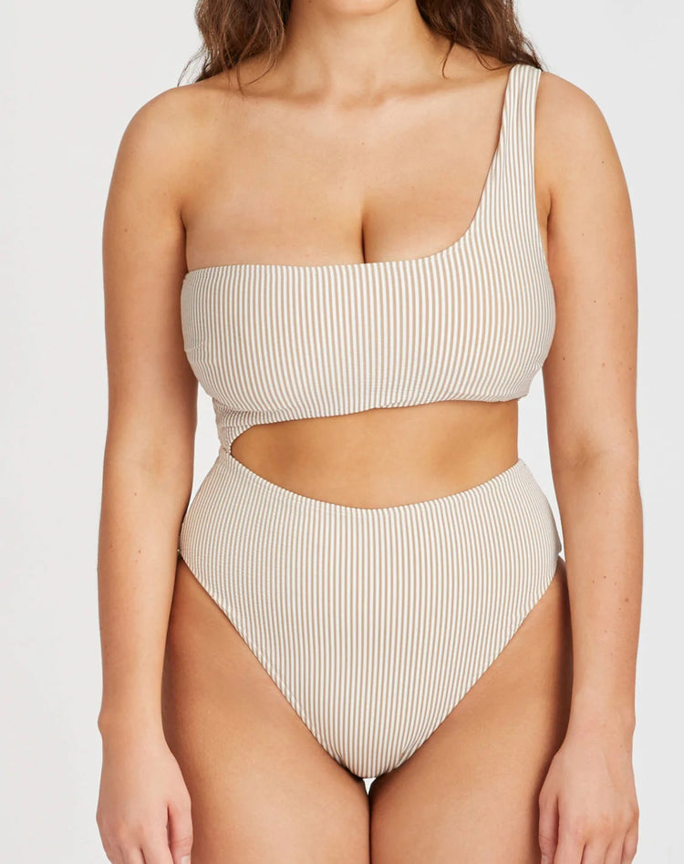 Cocoa Stripe One Piece