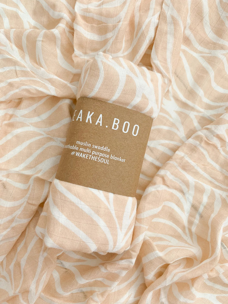 Peach Fleur Bamboo Wrap