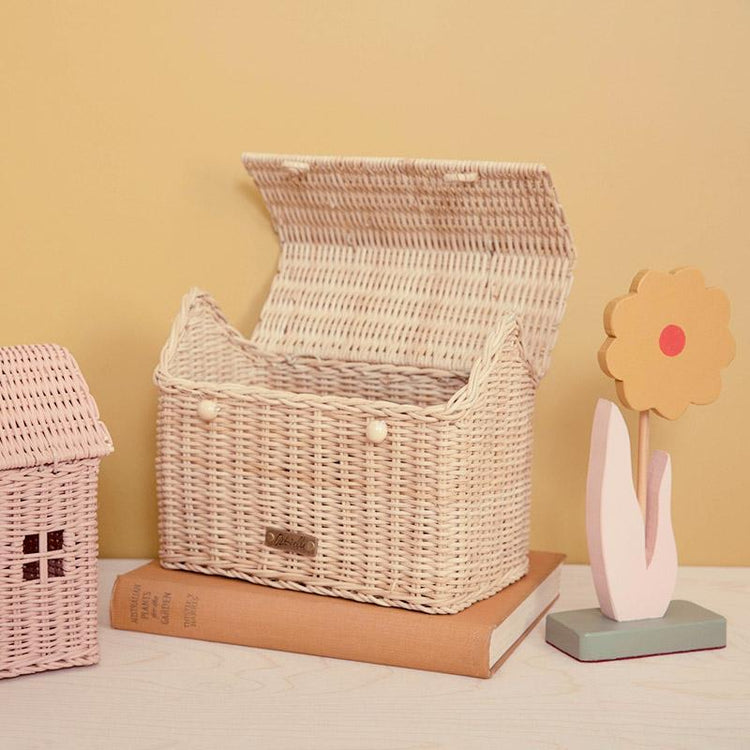 Rattan Casa Clutch | Straw