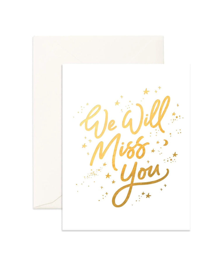 Miss You White Stars Card
