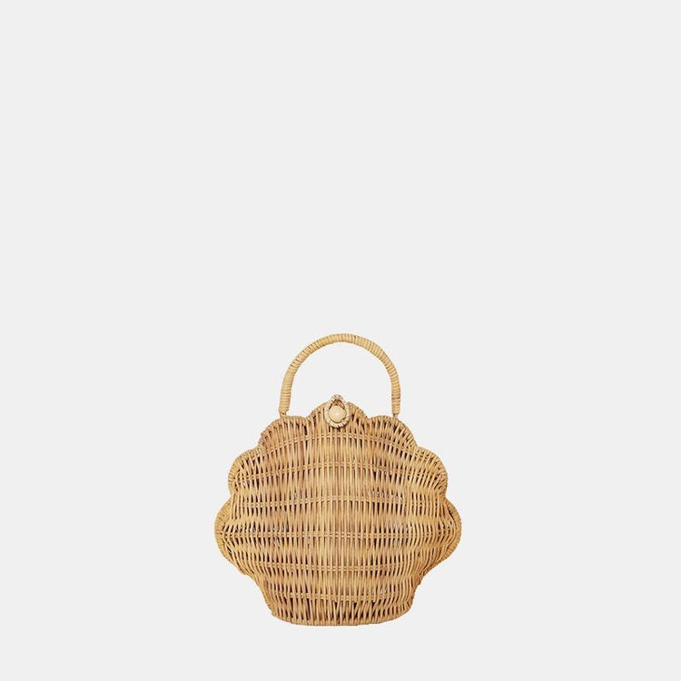 Rattan Shell Bag | Straw