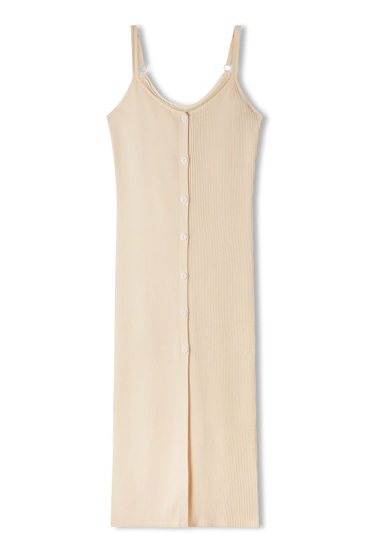 Bone Knitted Organic Cotton Blend Dress