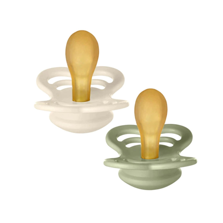 BIBS Dummies ‘Supreme’ | Latex | Ivory / Sage