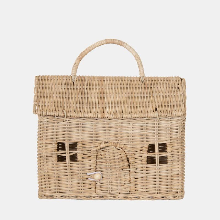 Rattan Casa Clutch | Straw