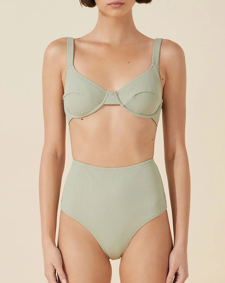 Moss Rib Waisted Brief