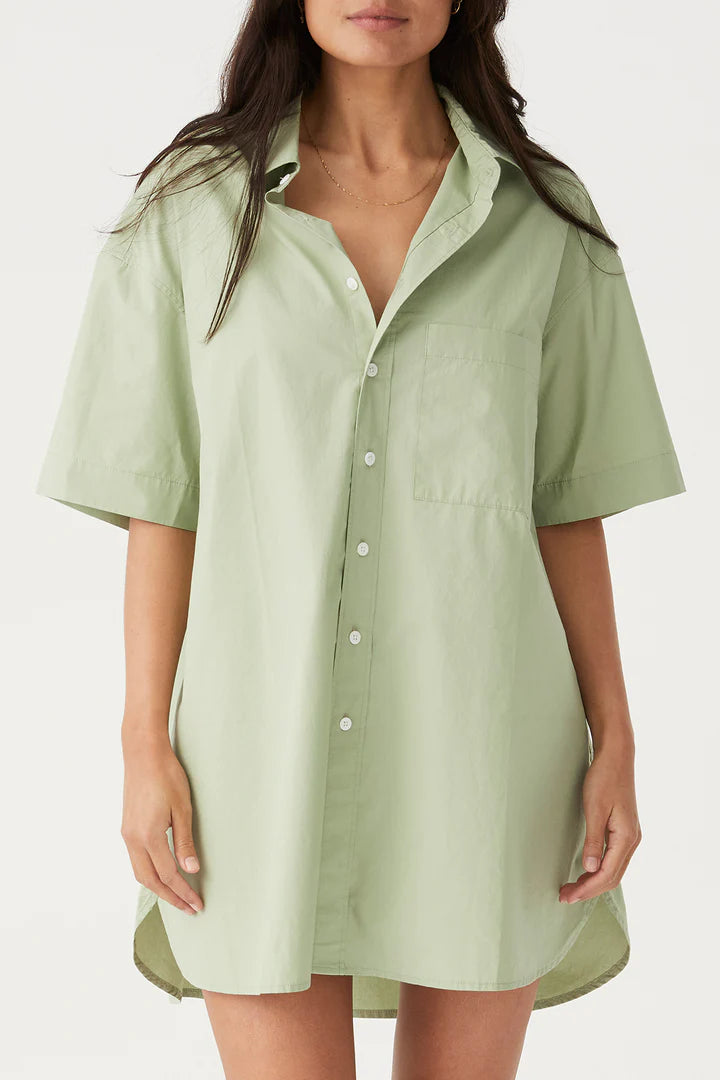 Drew Shirt Dress | Sage