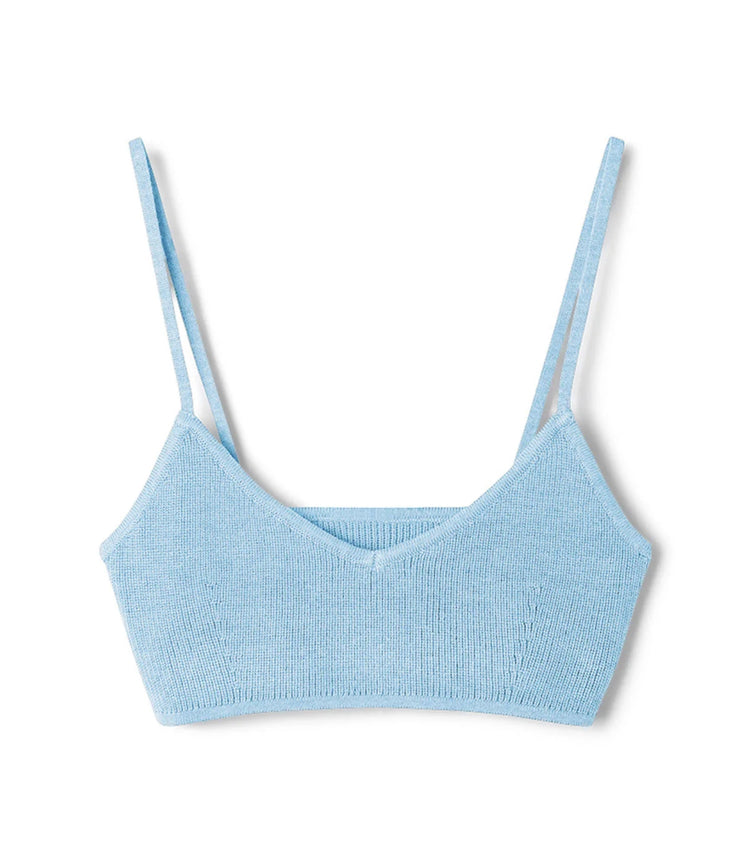 Knitted Bralette | Cool Blue