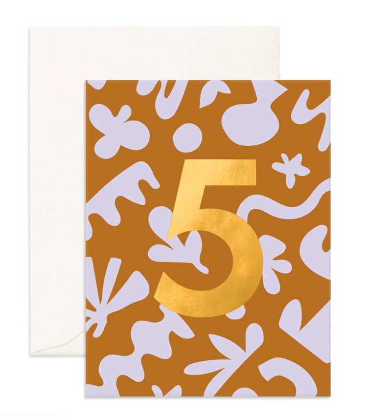 No. 5 Party Greeting Card