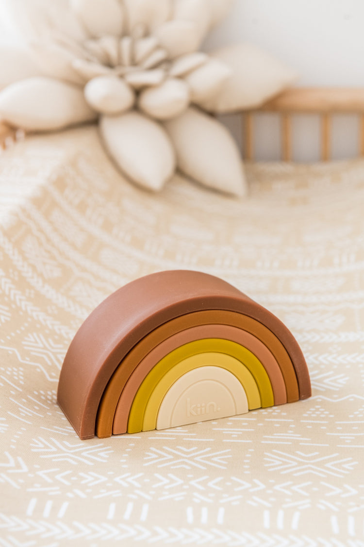 Silicone Rainbow Stacking Toy